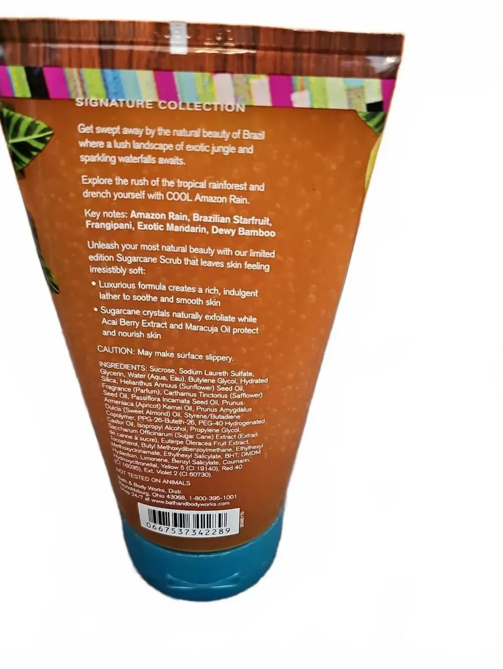 1 Bath & Body Works COOL AMAZON RAIN Sugarcane Body Scrub 8 oz